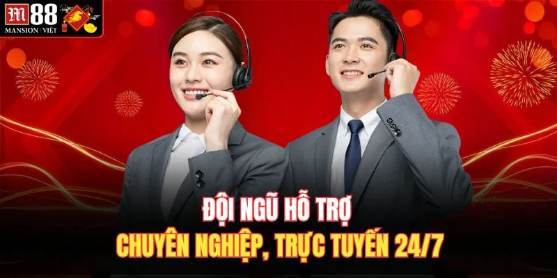 Đội ngũ hỗ trợ chuyên nghiệp, trực tuyến 24/7